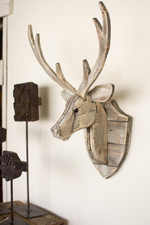 Recycled Wood Deer Head Wall Hanging Stunning Piece For Styling Your Wall Decor picture
