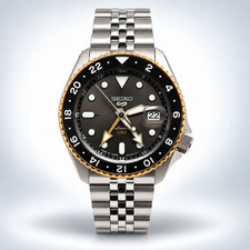 New Seiko 5 Five Sports SKX GMT Automatic Charcoal Gray Dial Men's Watch SSK021 picture