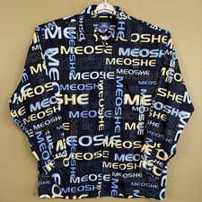 Vintage Meoshe Navy AOP Mens XL Long Sleeve Button Down Streetwear Y2K Urban NEW picture