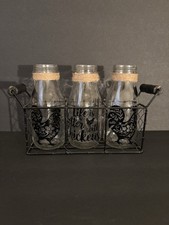 3pc Bottle Set with Basket- Farmhouse Chicken Design picture