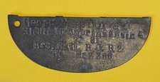 WW1 Original bottom half of German ID Dog Tag. Battlefield Relic picture