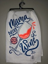 Simply Southern Mama Needs Wine Tea Towel picture