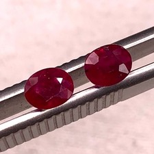 2.5 Carats Natural Blood Red Ruby Pair From Mozambique picture