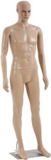 Male Full Body Realistic Mannequin Display Head Turns Dress Form with Base 73in picture
