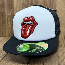 NEW The Rolling Stones Snapback Trucker Hat Cap Foam Padded Embroidered Logo picture
