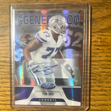 2011 Panini Certified Tyron Smith #249 Mirror Blue RC Auto 032/100 picture
