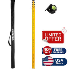 16 Ft Aluminum Dual Sided Grade Rod Inches picture