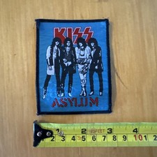 VTG 1980’s KISS  AsylumAlbum Rock Band Woven Sew On Patch picture