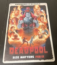 Deadpool IMAX Metal Tin Sign Marvel Movie Poster Wall Art Rare Retro Decor picture
