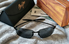 Maui Jim BREAKWALL 422-02 Polarized Sunglasses Black/Neutral Grey Lightweight picture