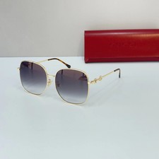 Gucci GG0879S 001 Sunglasses Gold Frame Gray Gradient Lens Italy Made picture