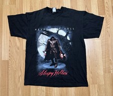 Vintage 1999 Sleepy Hollow Movie Promo T Shirt Giant Heads Will Roll Horror Tee picture