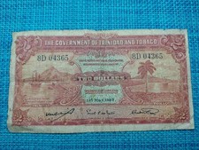 🇹🇹 Trinidad and Tobago 2 dollars vg/f P-8a 1 May 1942 Banknotes 091926-12 picture