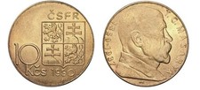 1990 Czechoslovakia 10 Korun Commemorative Coin- Thomas G. Masaryk picture