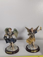 Archangel Uriel & Zadquiel Figurines Set of 2 – Hand-Painted Religious Angel... picture