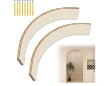 2 Pcs Wooden Rounded/Half Circle Interior Archway Drywall Door Frame Decor Kit picture