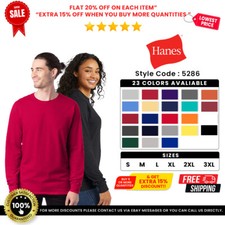 Hanes 5286 Men's Cotton ComfortSoft Long Sleeve Midweight Crewneck Tee T-Shirt picture