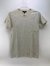 IRO Felix Womens Beige Gray Distressed Short Sleeve Top Shirt Size M MSRP $150 picture