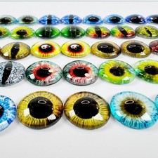 12mm 60Pcs Mixed Dragon Glass Eye Cabochon Eyeball for Craft DIY Art Supplies picture