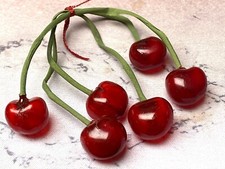 vintage cherries 1940s celluloid red 1 bundle Germany picture