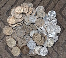 90% Junk Silver Coins $1 Face Value  -Mixed Date (4) Quarters picture