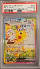 2024 POKEMON PIKACHU ex SPECIAL ILLUSTRATION RARE EN-SURGING SPARKS #238 PSA 10 picture