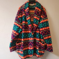 Vintage Capistrano Southwest Navajo Aztec Coat Jacket Size 18/20 Fury Colorful picture