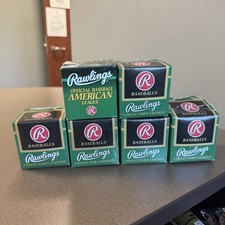 Vintage Rawlings Official Baseball MLB Collection Lot of 6 New in Original Boxes picture