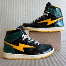 Kool Kiy Reves Paris Shoes Mens Size 11 Jamaica Green Yellow Patent Leather Bolt picture