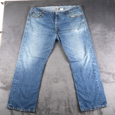 Samaria Leah Upcycled VTG Levi's 501 Jeans Women's 42x29 Blue Distressed LOLO picture