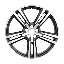 20x8 5 Double Spoke Alloy Wheel Machined & Painted Bluish Charcoal Metallic picture