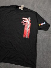 Vtg Y2K Dale Earnhardt Sr 2001 NASCAR T-Shirt Black Winston Cup Schedule - L NEW picture
