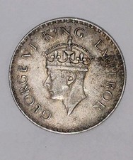 Key Date 1938 Silver British India King George VI One Rupee picture