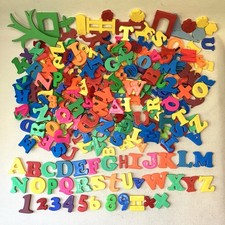 Magnetic Alphabet Letters, Shapes, Numbers Vintage & Modern - Mixed Lot Of 470 picture