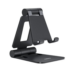 Nulaxy Full Aluminum Dual Folding Cell Phone Stand for Desk, Black A-Black picture