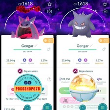 Pokémon Go - Shiny Gigantamax Gengar Dark Skies Background ✨ Mini PTC or TRADE picture
