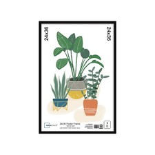 Mainstays  24x36 Picture Frame, Black Flat Profile Wall Photo Frame. picture