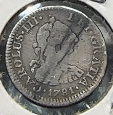 1781 Mo FF Mexico 1/2 Real Nice Super Original VG+ CHRC picture