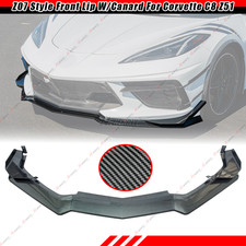 For 20-27 Corvette C8 Z51 Z07 Canard Style Carbon Fiber Style Front Lip Splitter picture