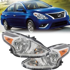Headlights Headlamp For 2015-2019 Nissan Versa Left Driver & Right Passenger picture