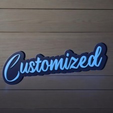 Customized Car Acrylic Emblem Badge MULTI COLOR Customized Text Names picture