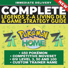 Legends Pokémon Z-A Complete Shiny Living Dex & Strategy Guide ZA Z A Pokedex IV picture