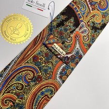 ITALO FERRETTI Multicolor Exquisite CASHMERE/Silk Blend Luxury Tie 60x3.25” NWT  picture