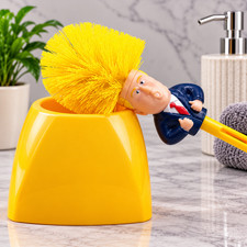 Donald Trump Toilet Brush Novelty Bathroom Cleaning Brush with Holder picture