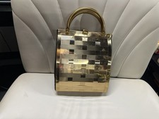 Vintage Dorset Rex Fifth Avenue gold brass woven handbag purse FOR REPAIR picture