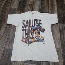 Vtg 1990s Denver Broncos Super Bowl 32 Salute This T-shirt Mens M Terrell Davis picture
