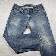 Gap 1969 Jeans Mens 34x30 Medium Wash Blue Straight Leg 100% Cotton Denim picture