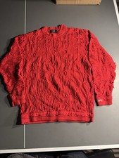 Rare Coogi Sweater Solid Red Men’s Large picture