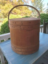 Vintage New England Firkin Sugar Bucket 12.75