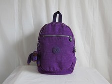 🐵Kipling Purple Backpack Women's Casual Travel School Bag Nylon📦Ready to Ship. picture